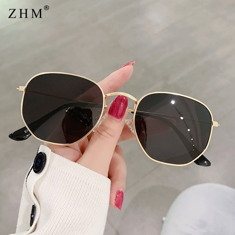 Men's Square Metal Frame Sunglasses